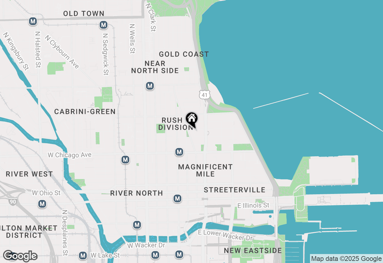 Map of 57 E Delaware Place #1605, Chicago, IL 60611