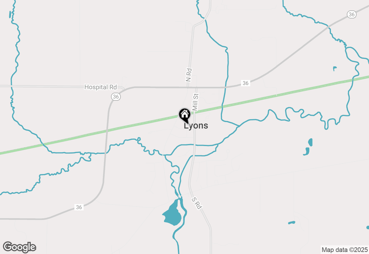 Map of 1524 Center St, Lyons, WI 53148