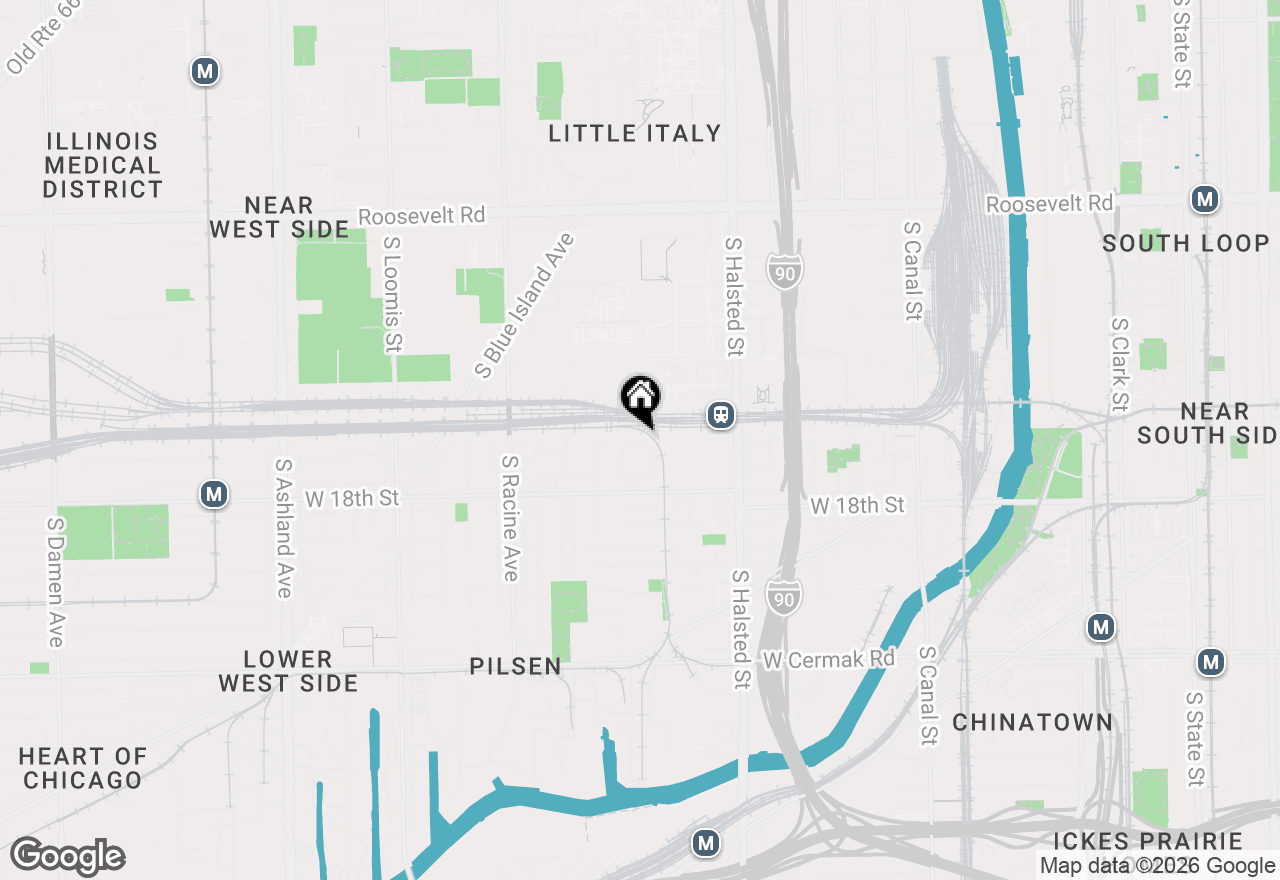 Map of 1601 S Morgan Street, Chicago, IL 60608