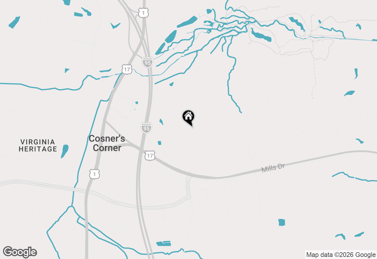 Map of 9947 Matti Hill Ct, Fredericksburg, VA 22408