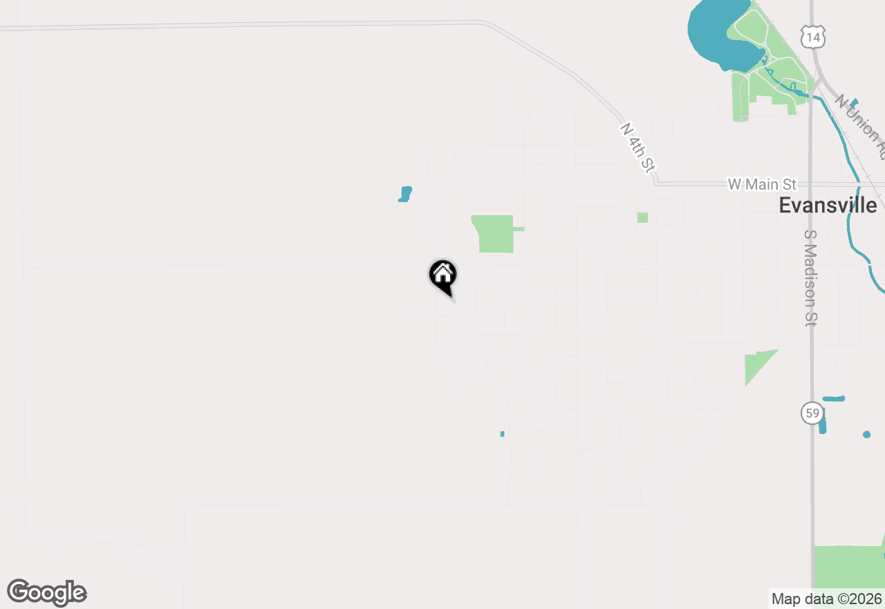 Map of 376 S 7th Street, Evansville, WI 53536