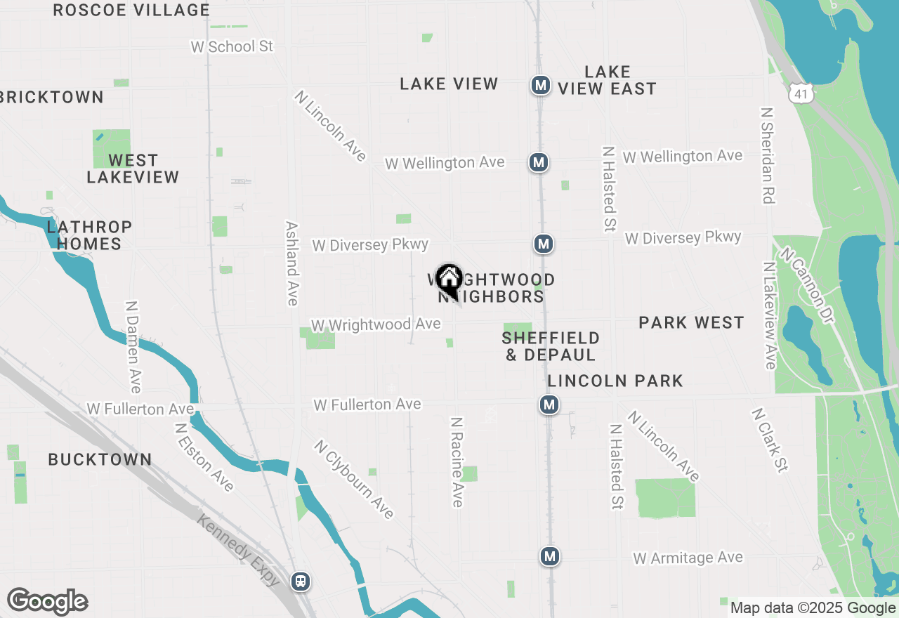 Map of 2620 N Racine Avenue #1S, Chicago, IL 60614