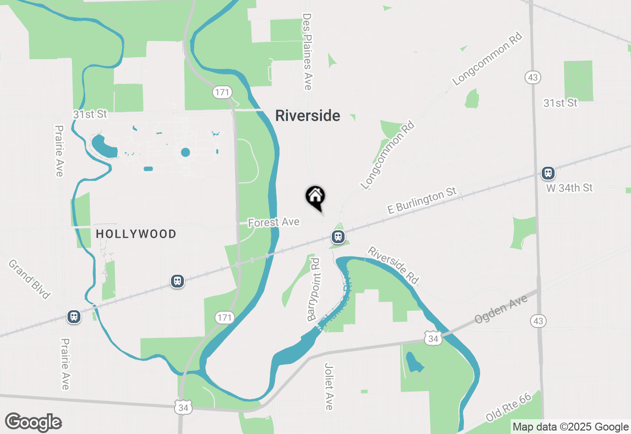 Map of 45 Kimbark Road #2S, Riverside, IL 60546