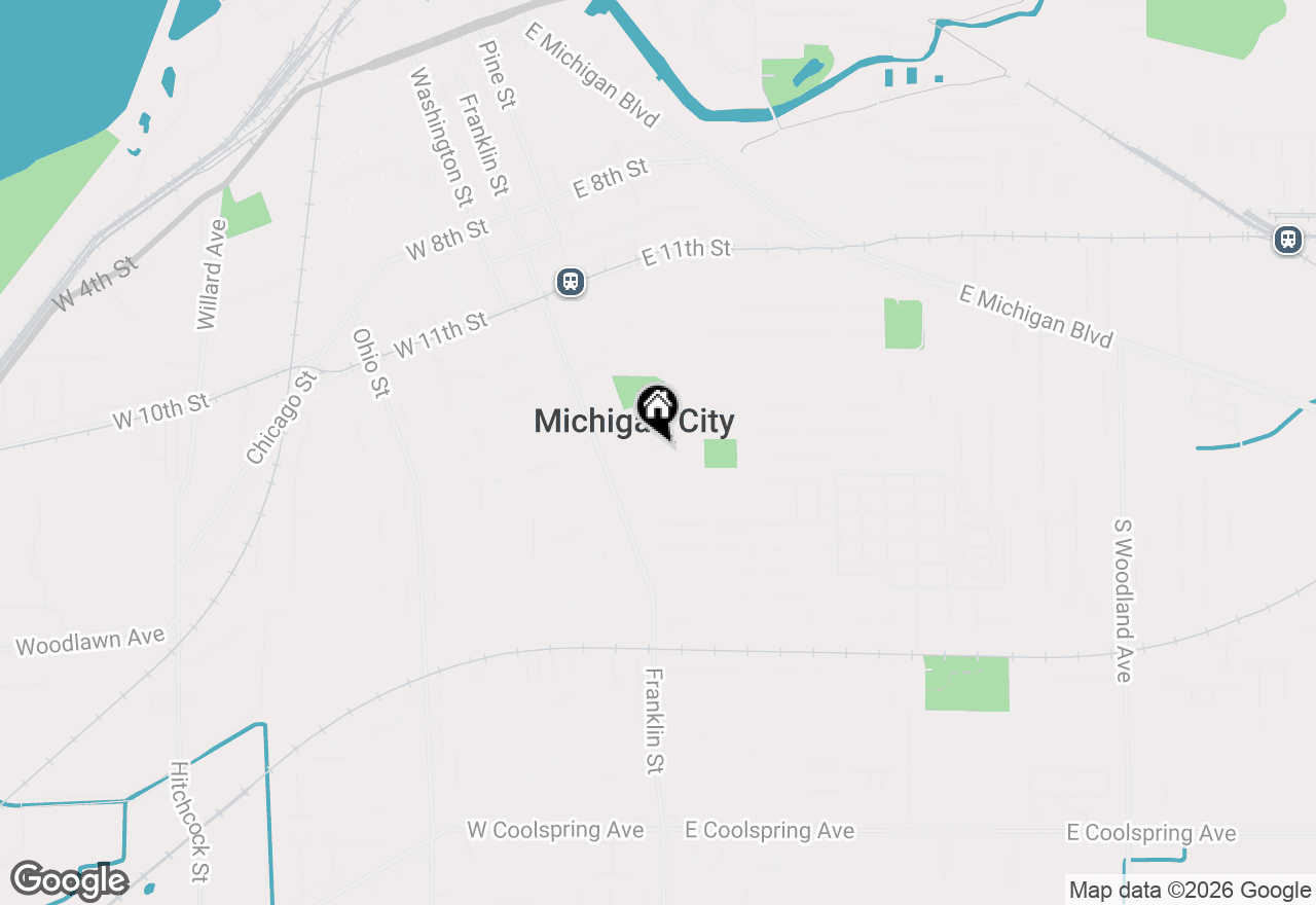 Map of 105 Belden Street, Michigan City, IN 46360