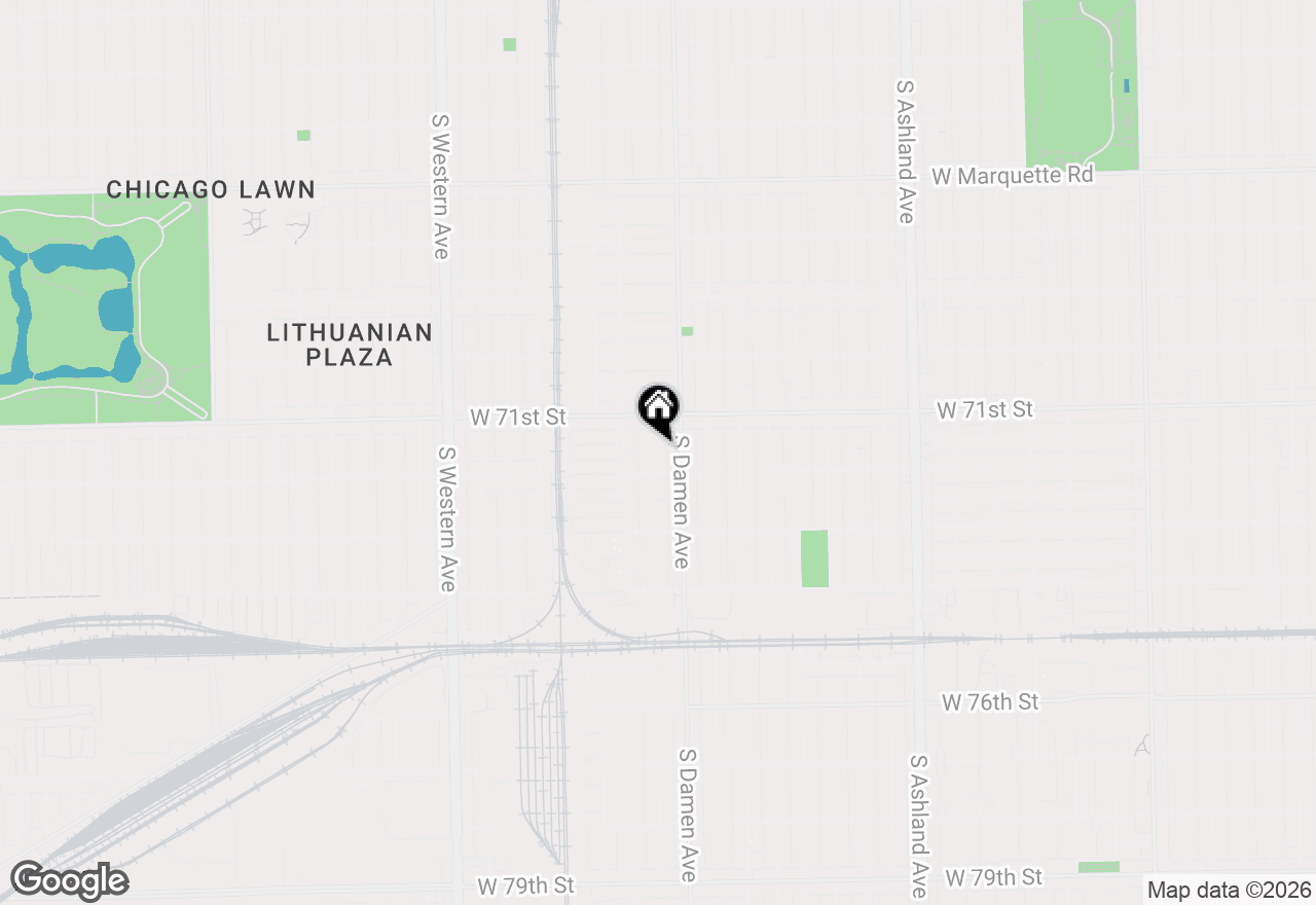 Map of (Address confidential), Chicago, Illinois 60636