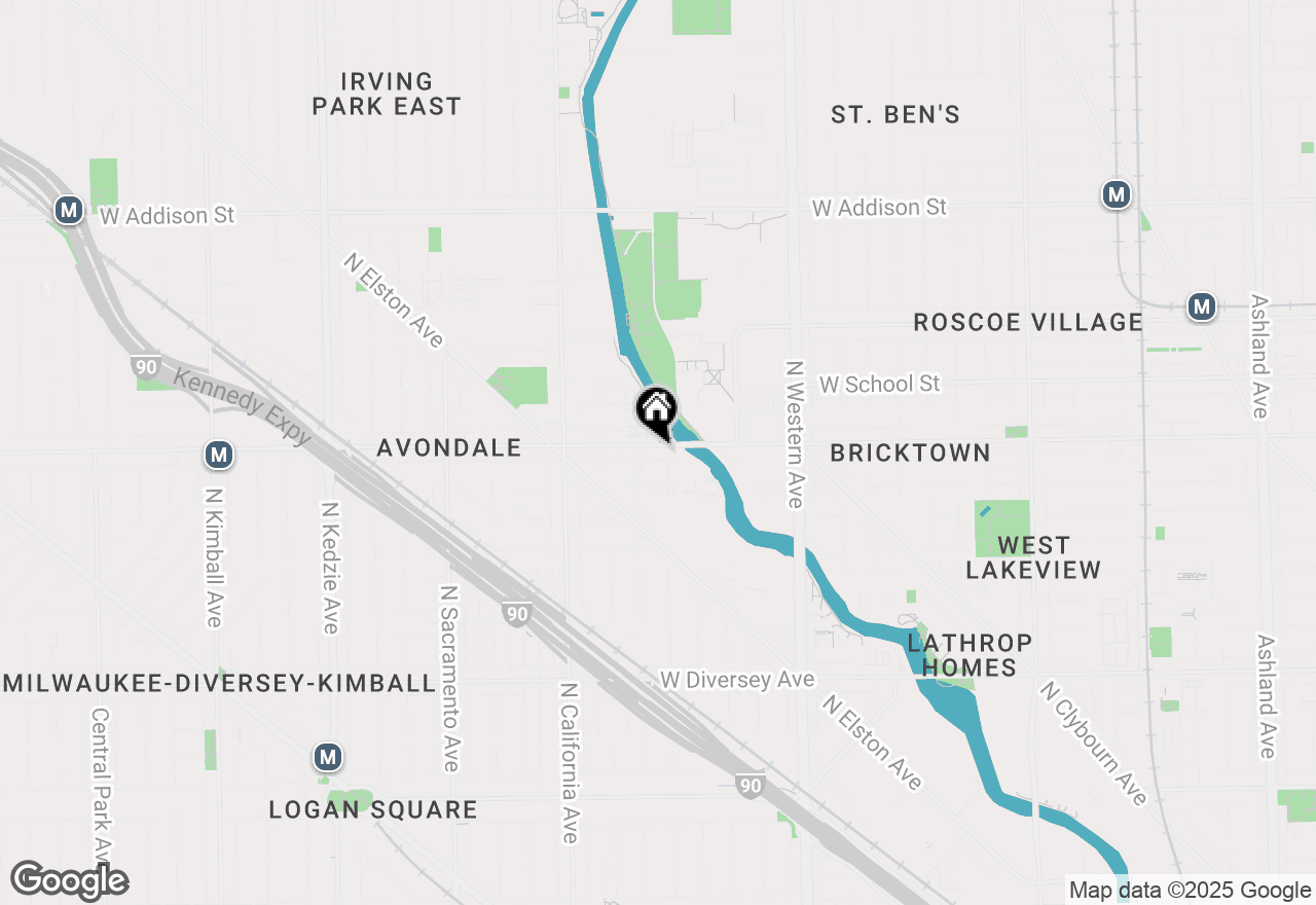 Map of 2623 W Belmont Avenue #3, Chicago, IL 60618
