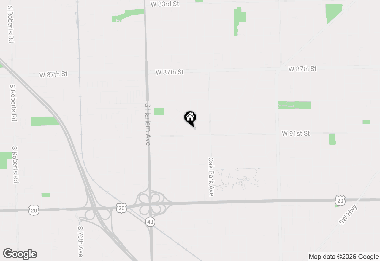 Map of 6927 Olympic Drive, Bridgeview, IL 60455