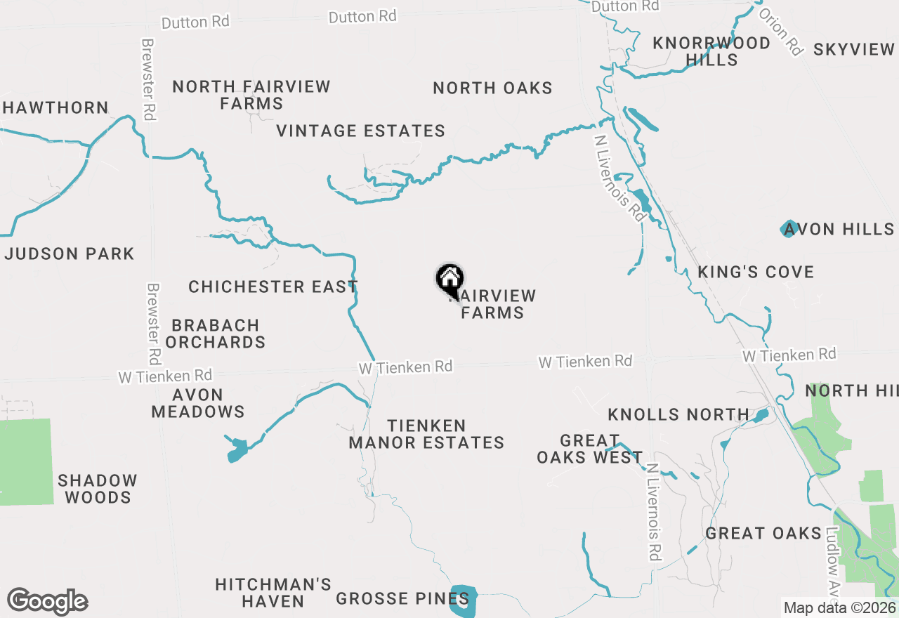 Map of 1193 Barneswood Lane, Rochester Hills, MI 48306
