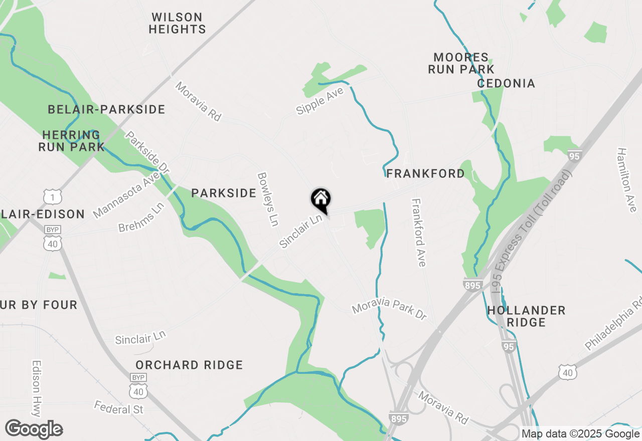 Map of 5403 Moravia Road, Baltimore, MD 21206