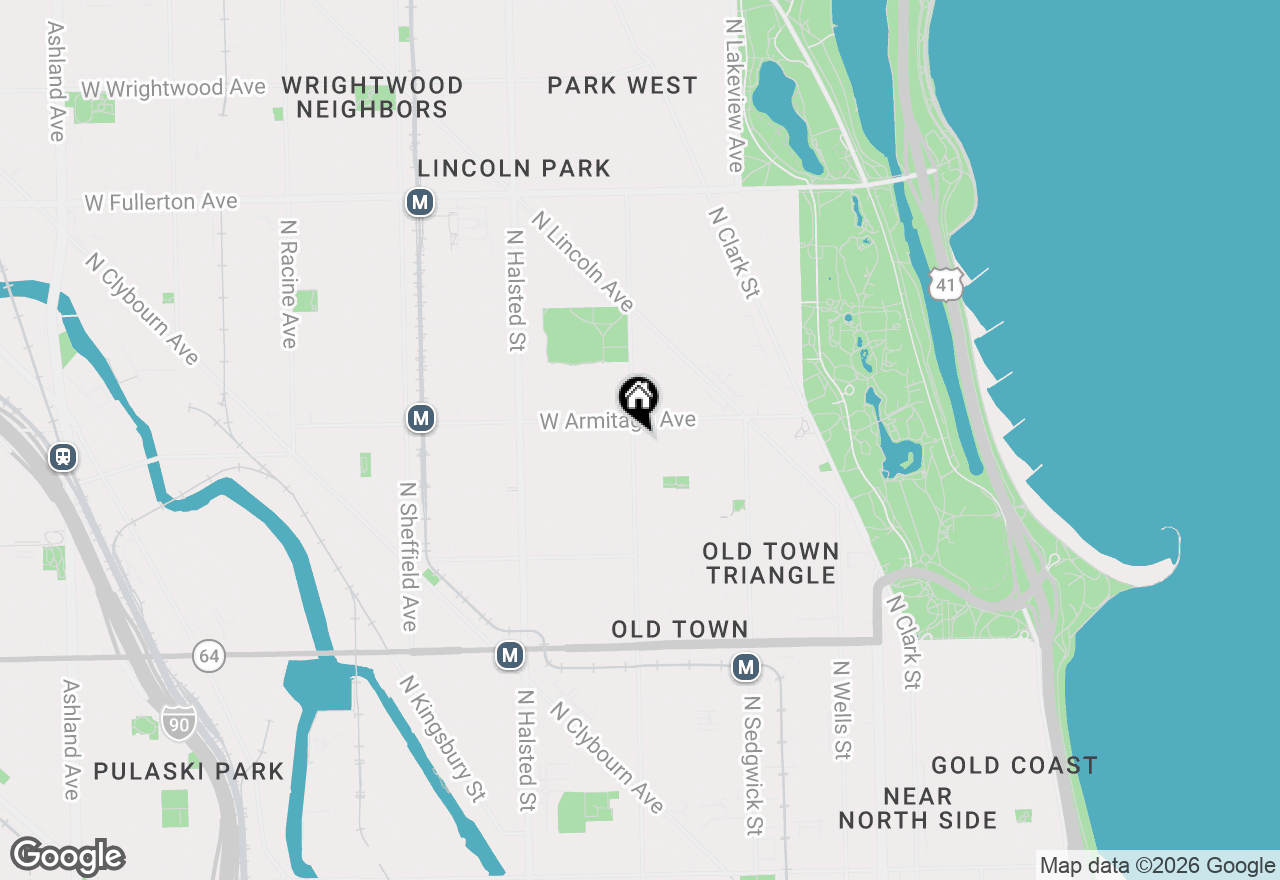 Map of 1939 N Larrabee Street, Chicago, IL 60614