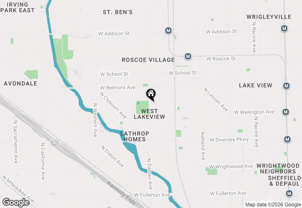 Map of 3045 N Damen Avenue #3, Chicago, IL 60618