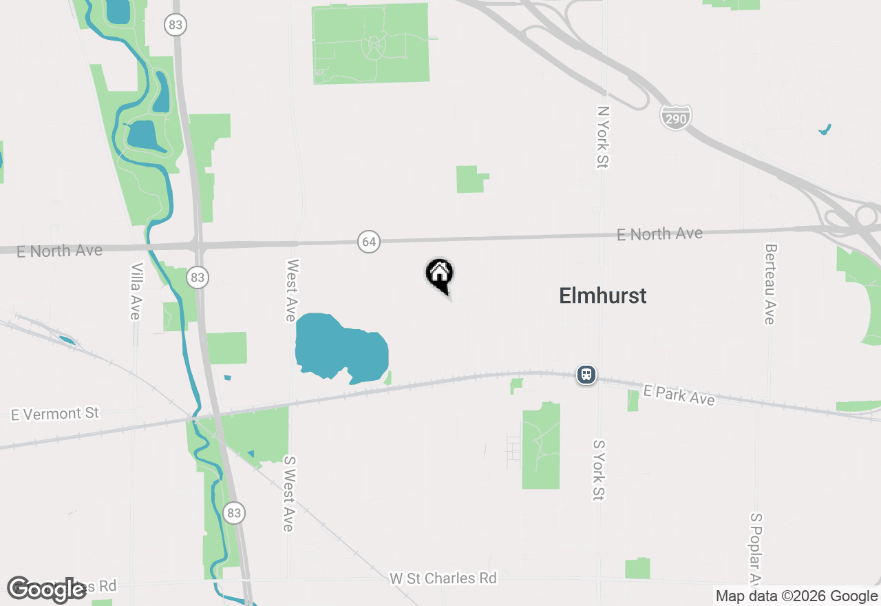 Map of 199 N Walnut Street, Elmhurst, IL 60126