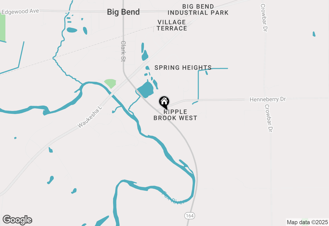 Map of S93W22685 Henneberry Ave, Big Bend, WI 53103