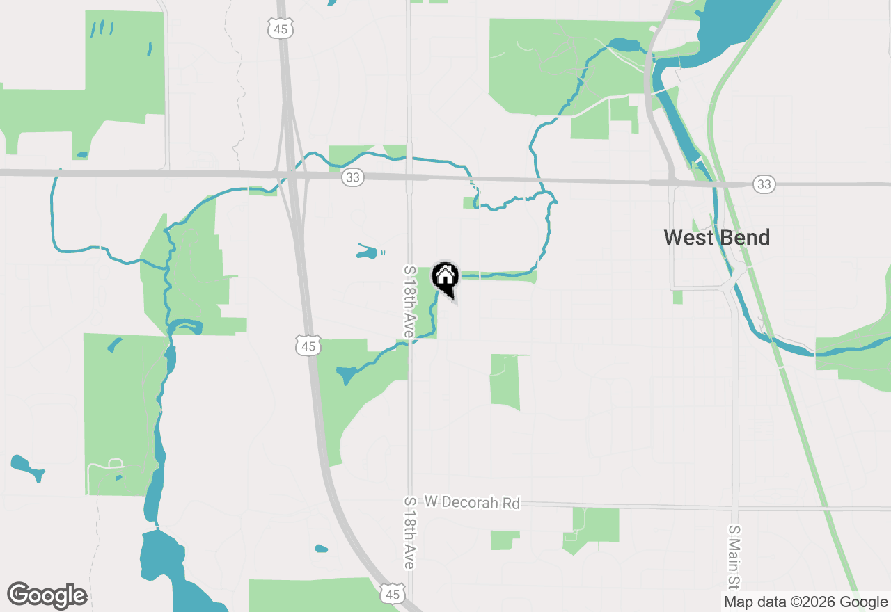 Map of 247 S 17th Ave, West Bend, WI 53095
