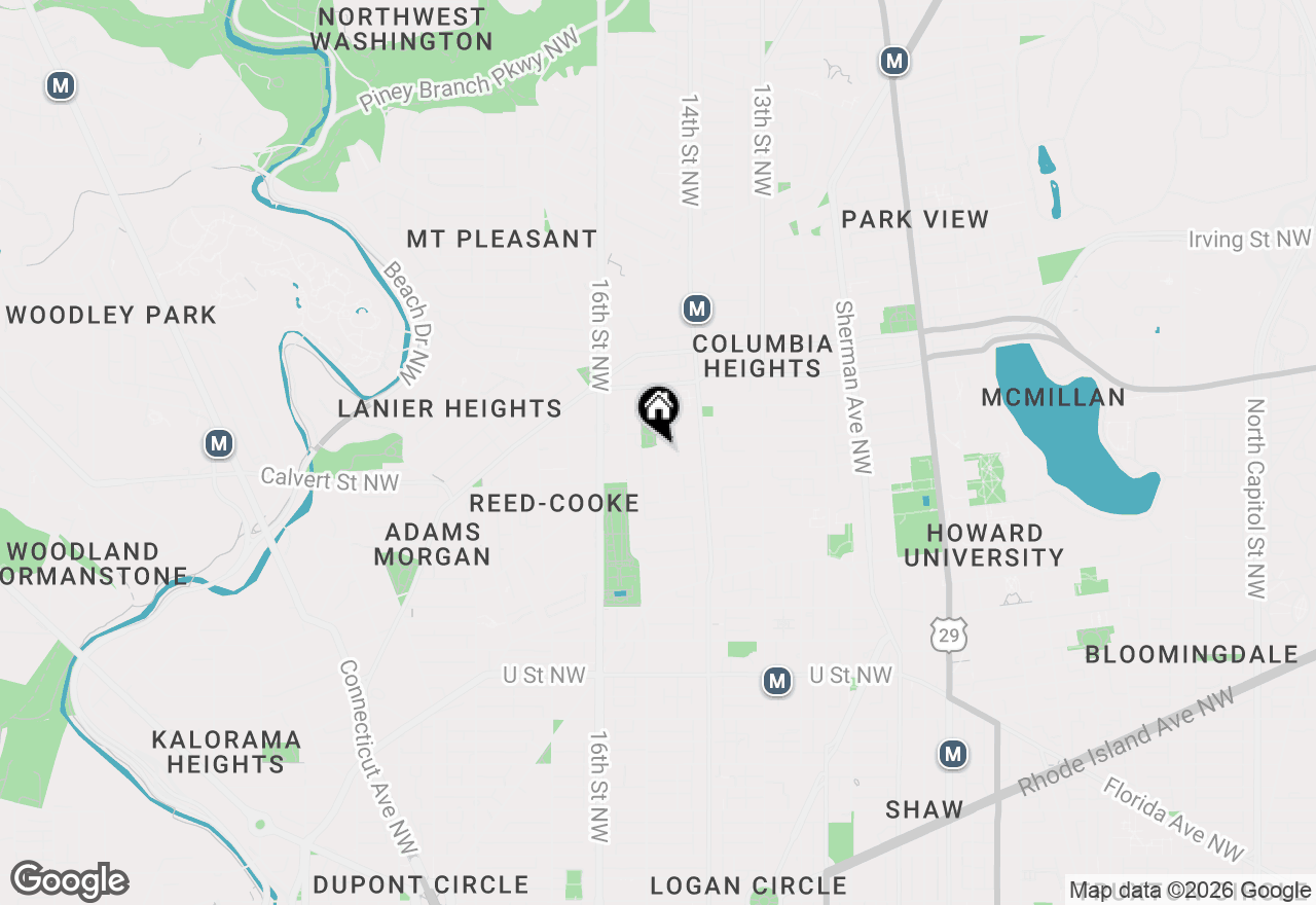 Map of 1458 Fairmont Street Nw #2, Washington, DC 20009