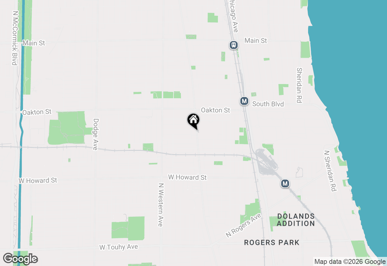 Map of 340 Ridge Avenue #1, Evanston, IL 60202