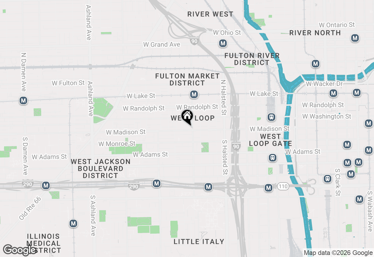 Map of 1016 W Madison Street #2N, Chicago, IL 60607