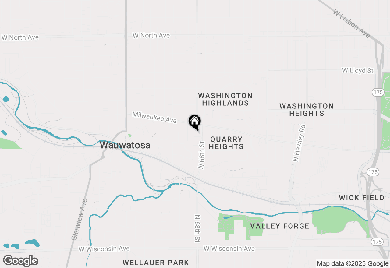 Map of 6830 Kinsman St, Wauwatosa, WI 53213