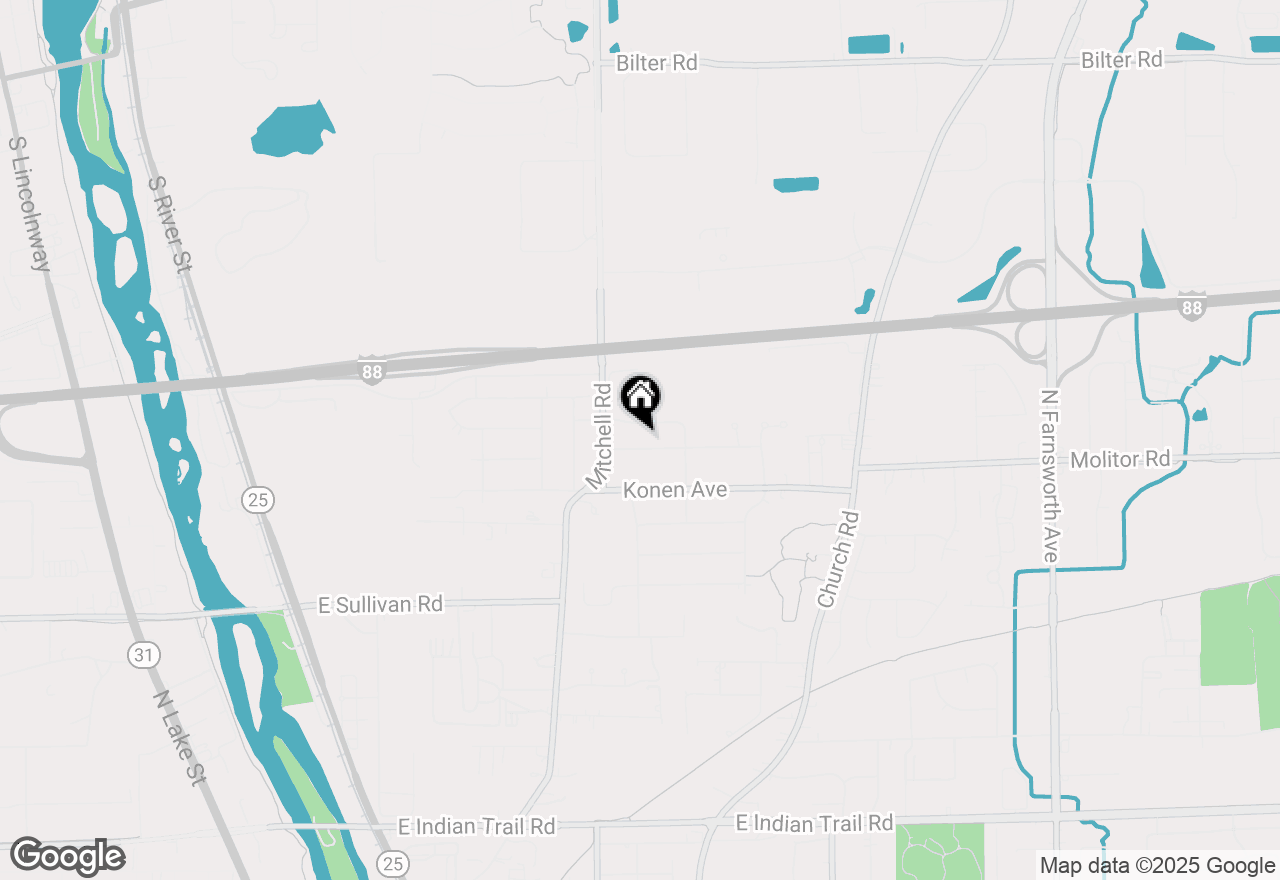 Map of 670 Schomer Road, Aurora, IL 60505