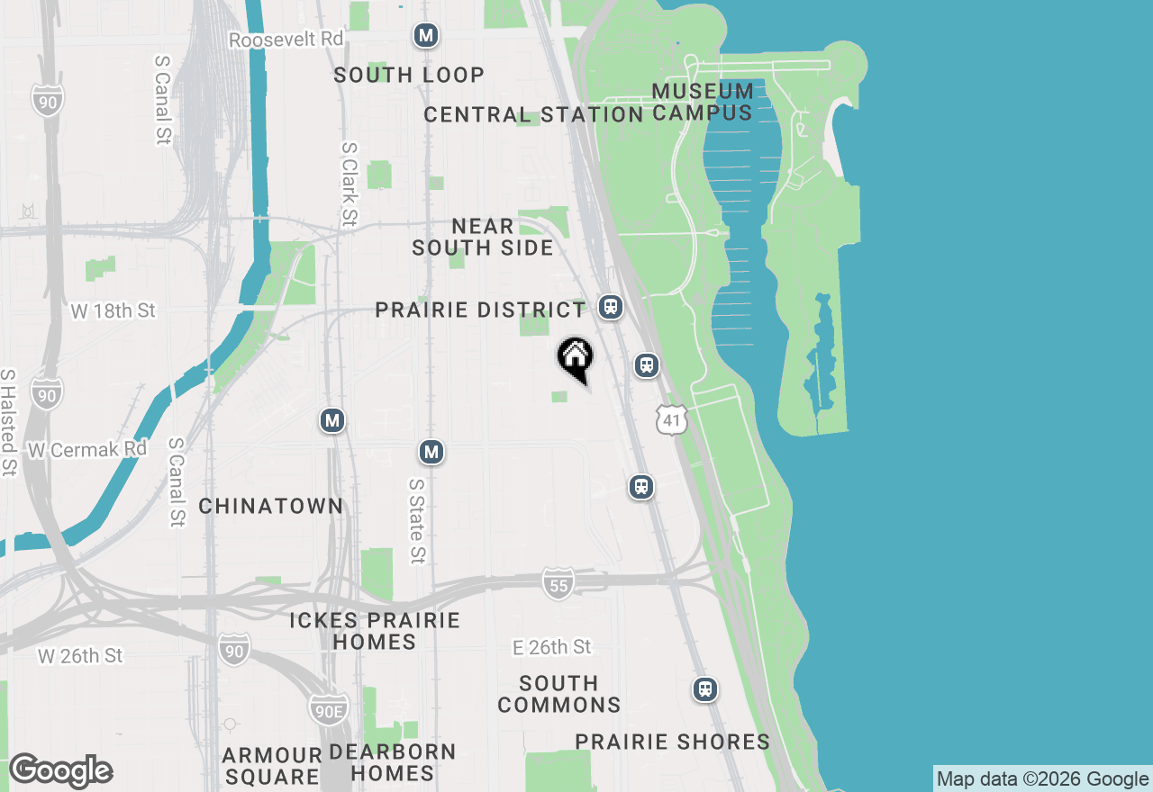 Map of 320 E 21st Street #405, Chicago, IL 60616