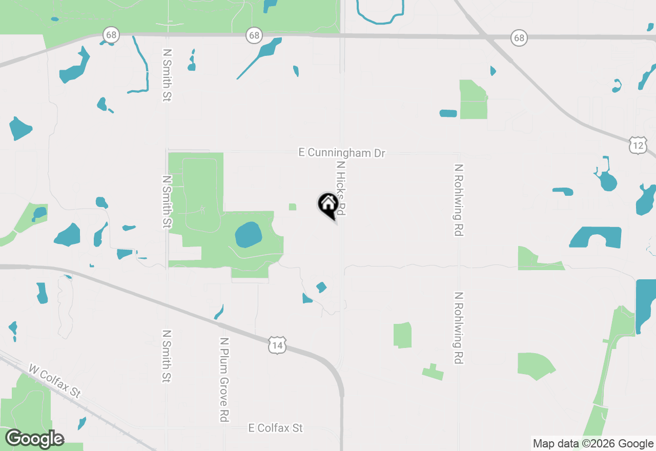 Map of 938 N Marsha Drive, Palatine, IL 60067