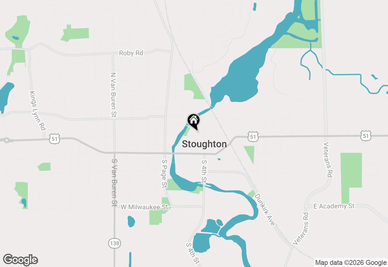 Map of 126 North Street, Stoughton, WI 53589