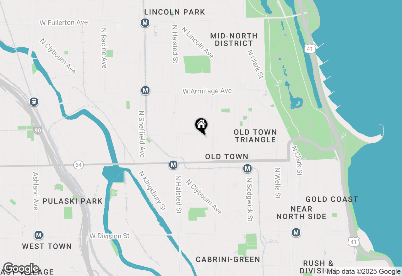 Map of 641 W Willow Street #206, Chicago, IL 60614