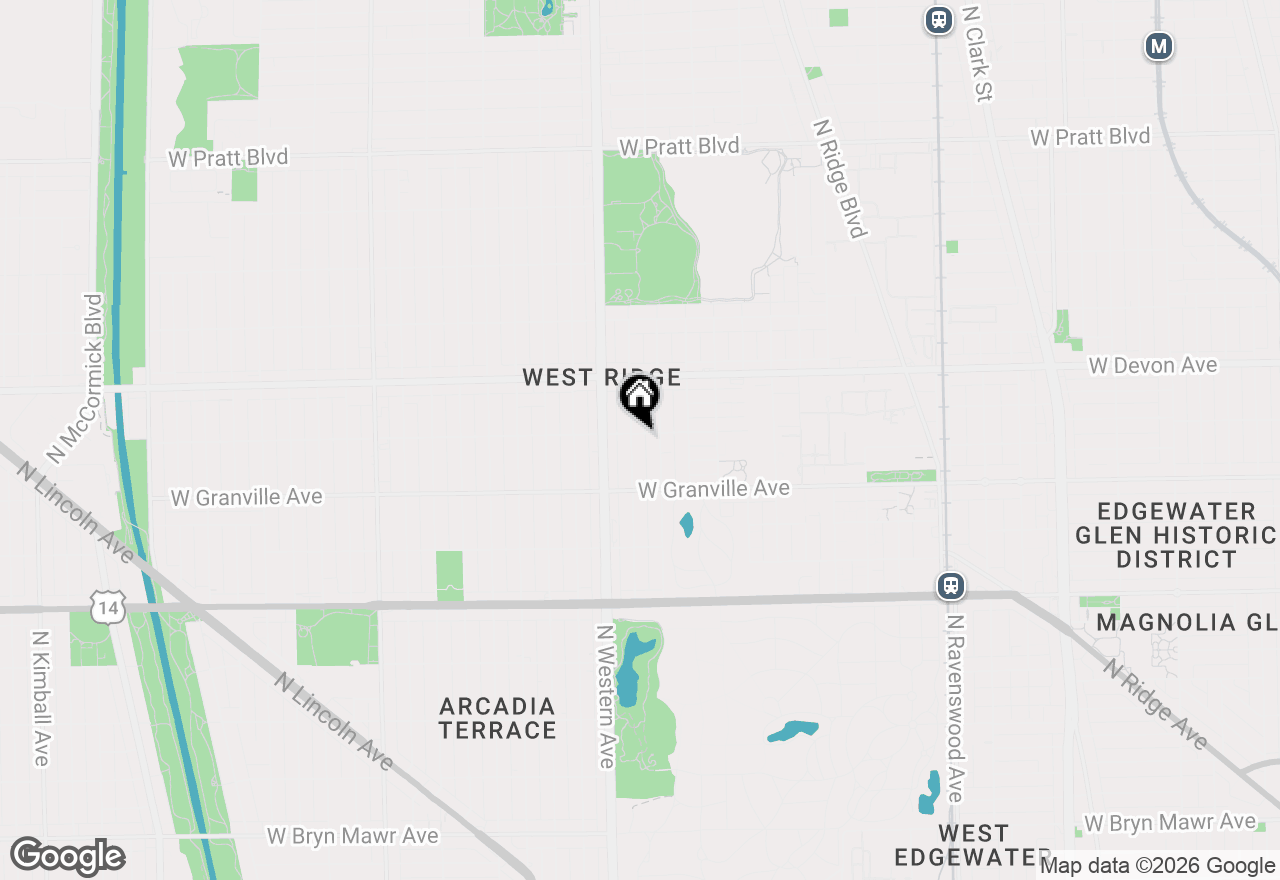 Map of 2319 W Rosemont Avenue #G, Chicago, IL 60645