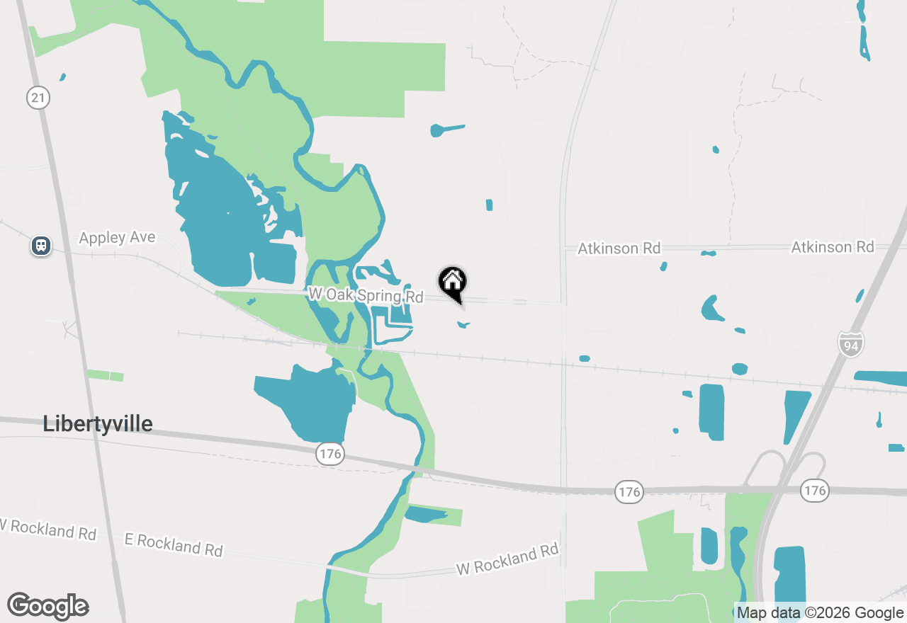 Map of 15345 W Oak Spring Road, Libertyville, IL 60048