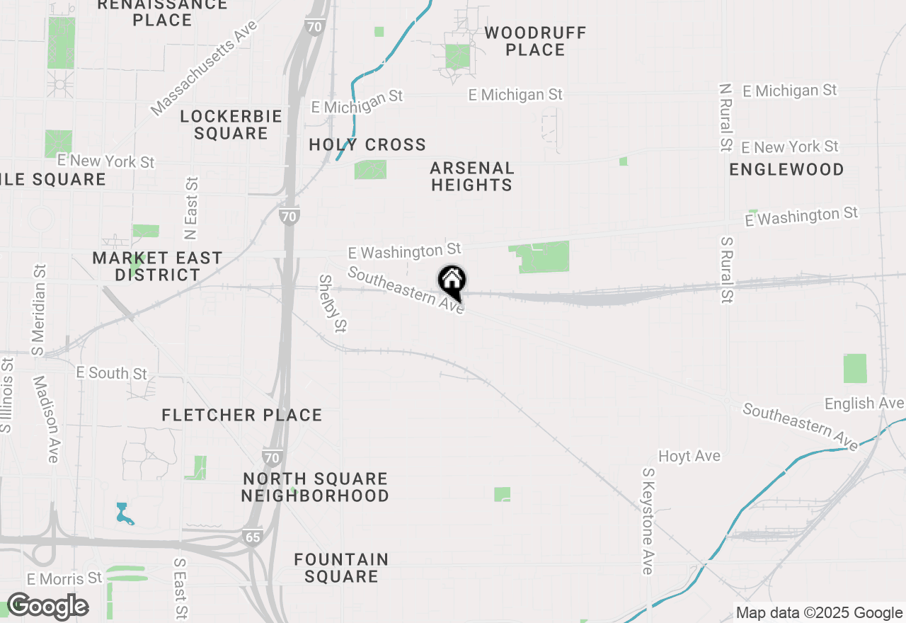 Map of 1511 Southeastern Avenue, Indianapolis, IN 46201