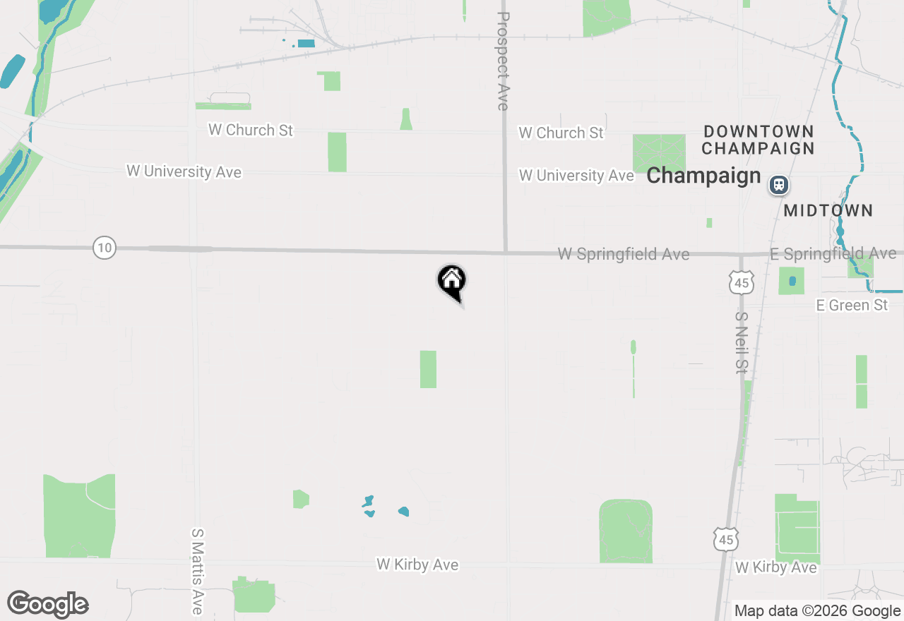 Map of 602 S Ridgeway Avenue, Champaign, IL 61821