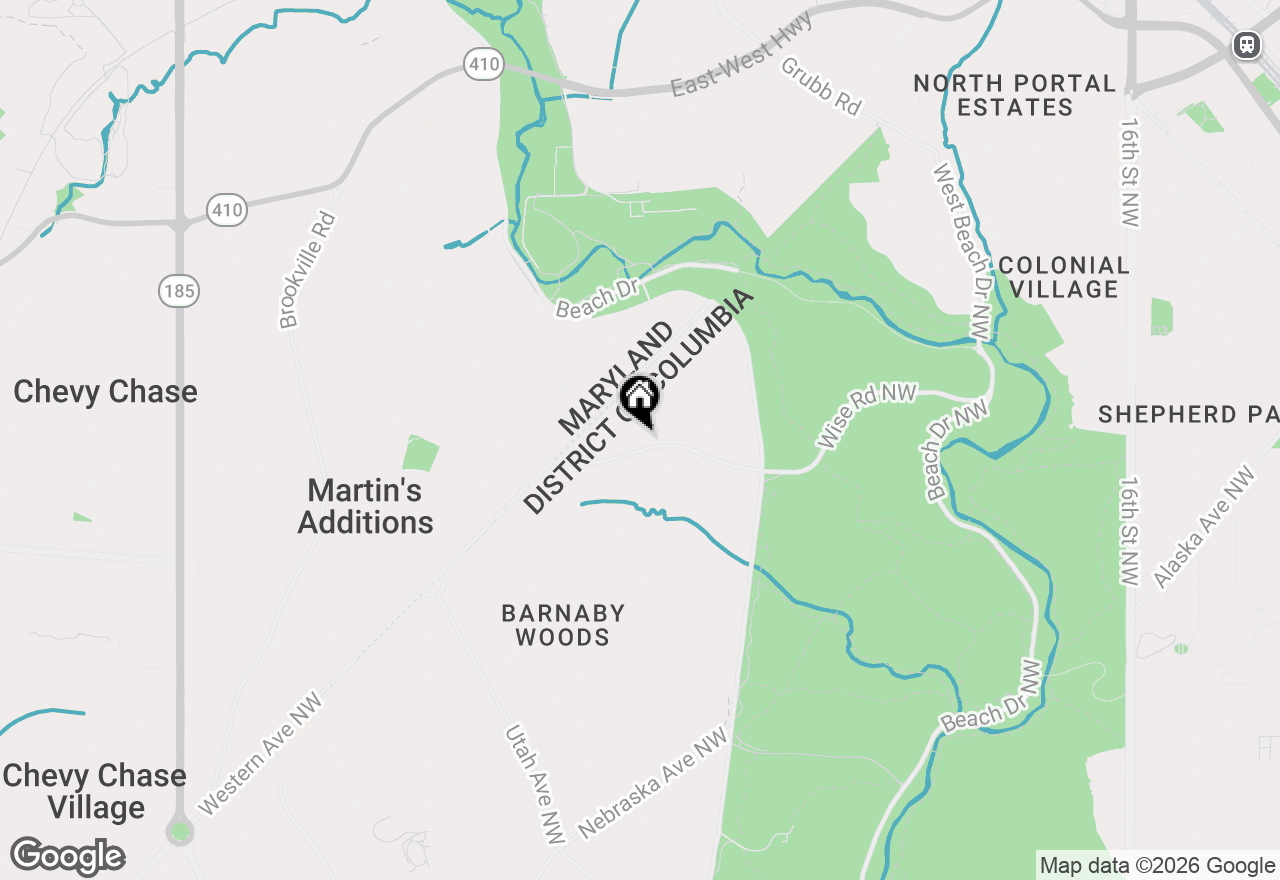 Map of 6912 Greenvale Street Nw, Washington, DC 20015