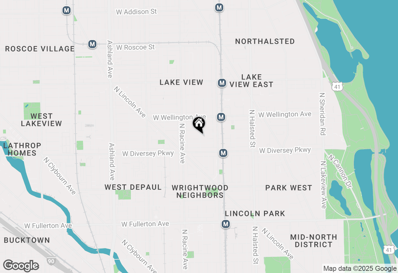 Map of 2852 N Seminary Avenue #3, Chicago, IL 60657