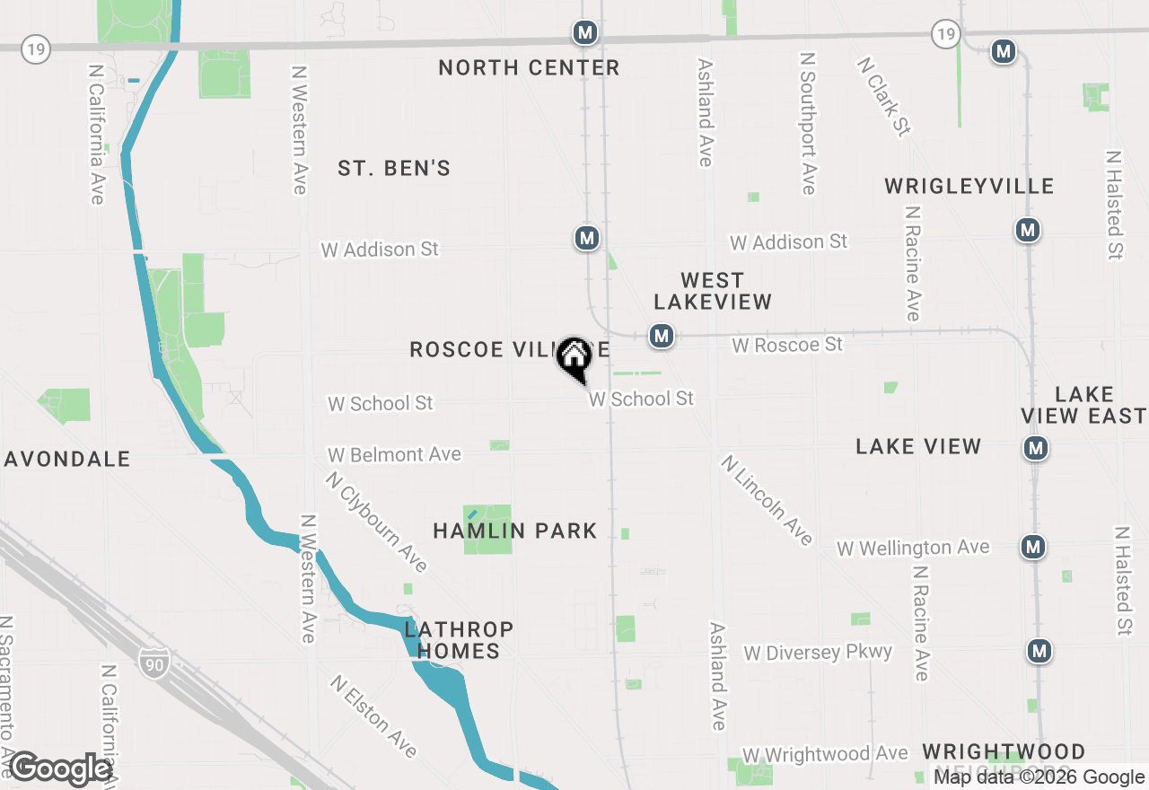 Map of 1834 W School Street, Chicago, IL 60657