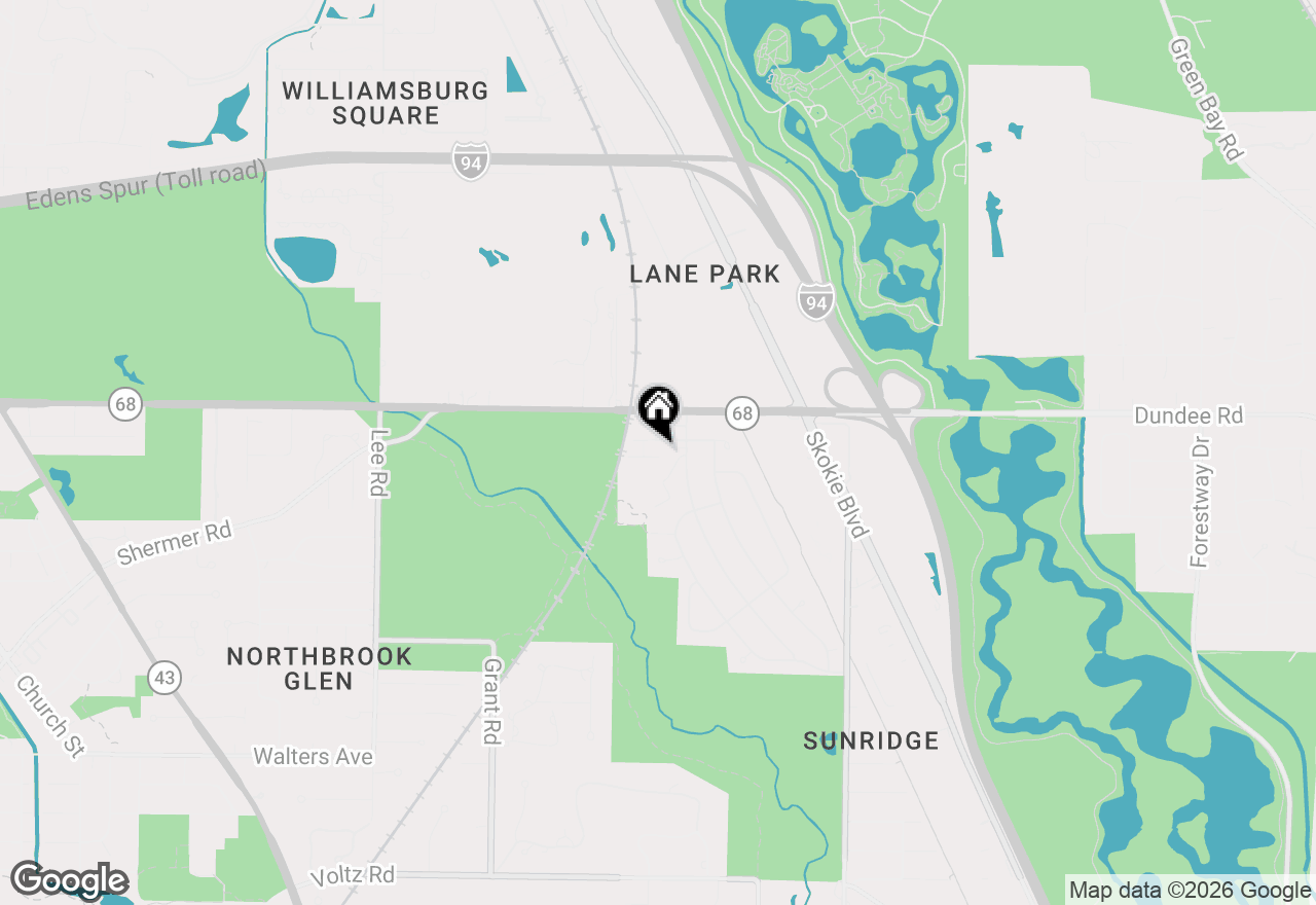 Map of 714 York Court, Northbrook, IL 60062