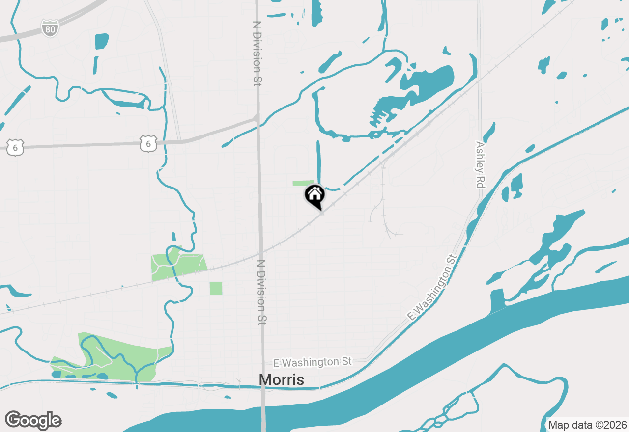 Map of 721 Lincoln Street, Morris, IL 60450