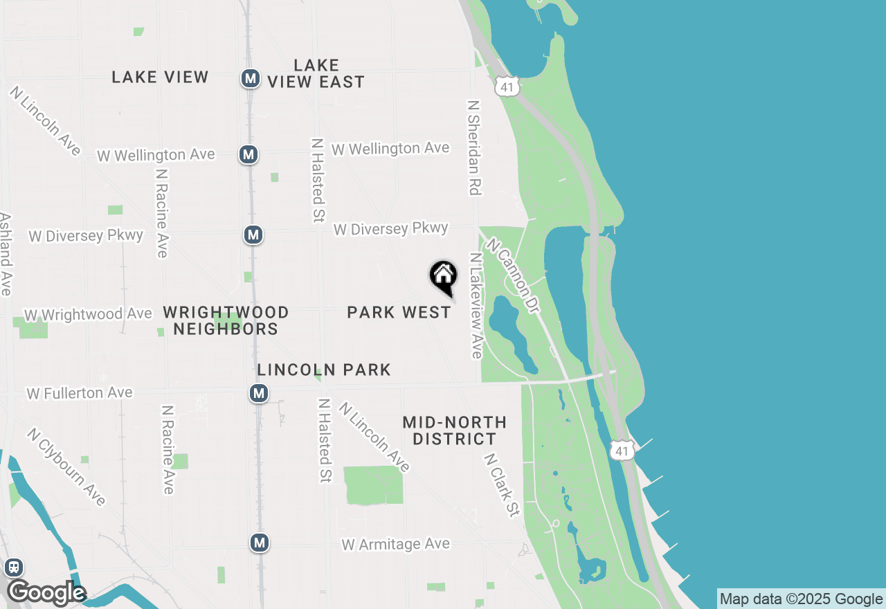 Map of 456 W Deming Place #4W, Chicago, IL 60614