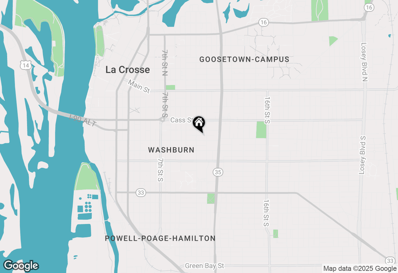 Map of 419 10th St S, La Crosse, WI 54601