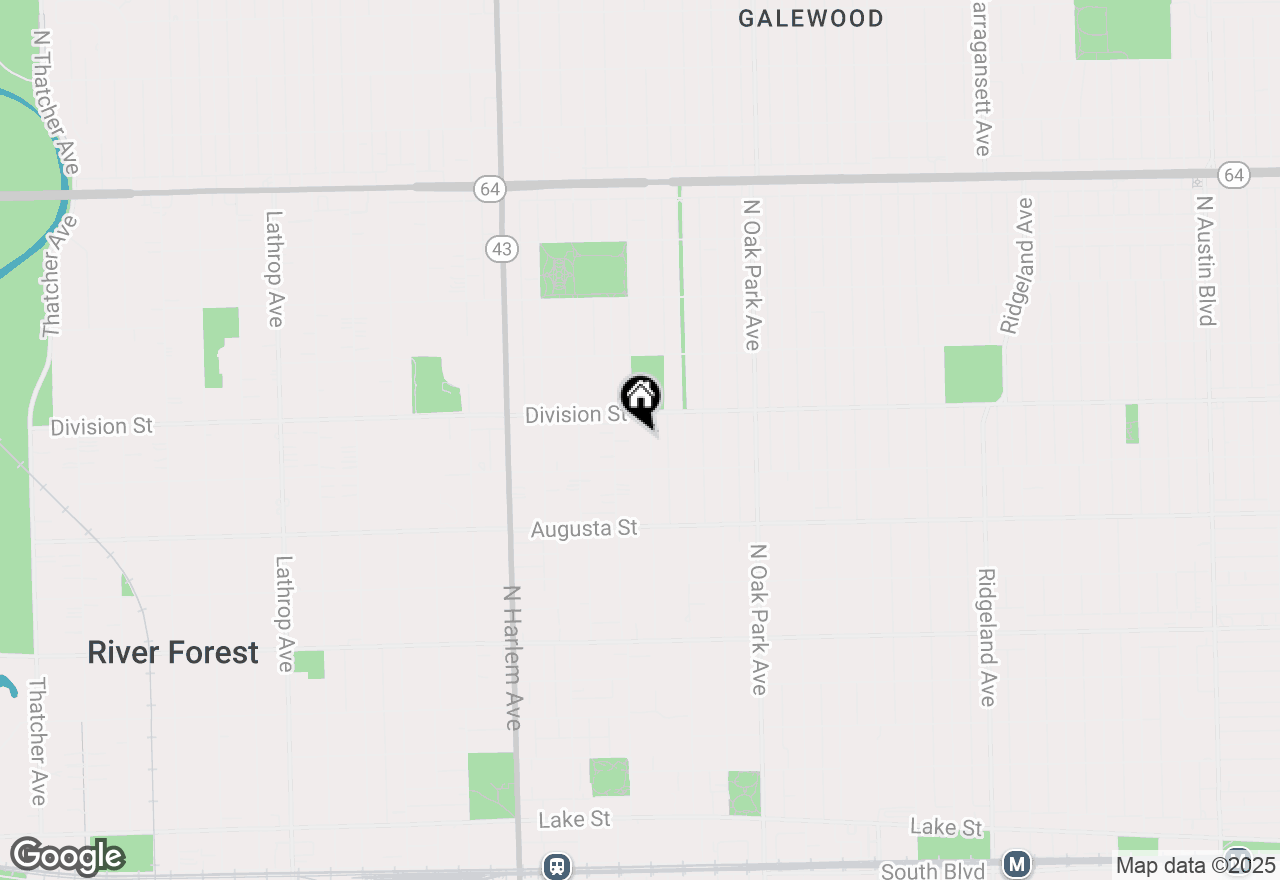 Map of 825 Woodbine Avenue, Oak Park, IL 60302