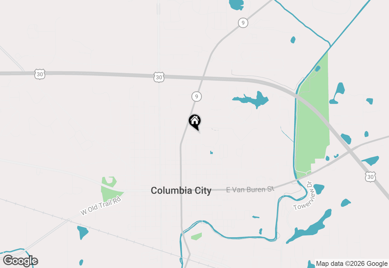 Map of 205 E Brownwood Avenue, Columbia City, IN 46725