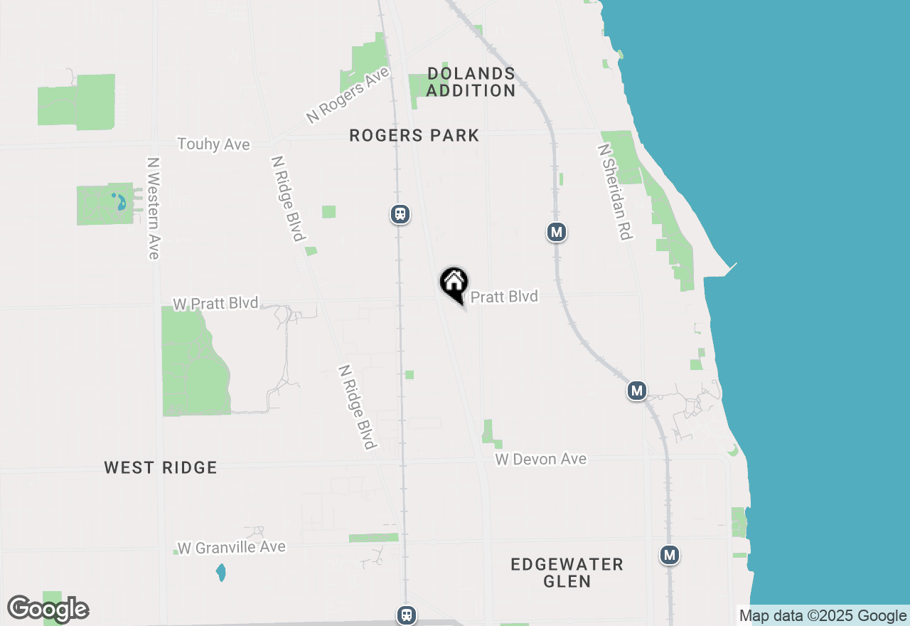 Map of 1636 W Columbia Avenue #GS, Chicago, IL 60626