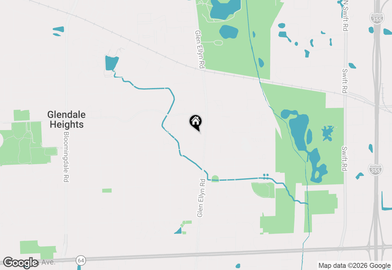 Map of 1543 Larry Lane, Glendale Heights, IL 60139