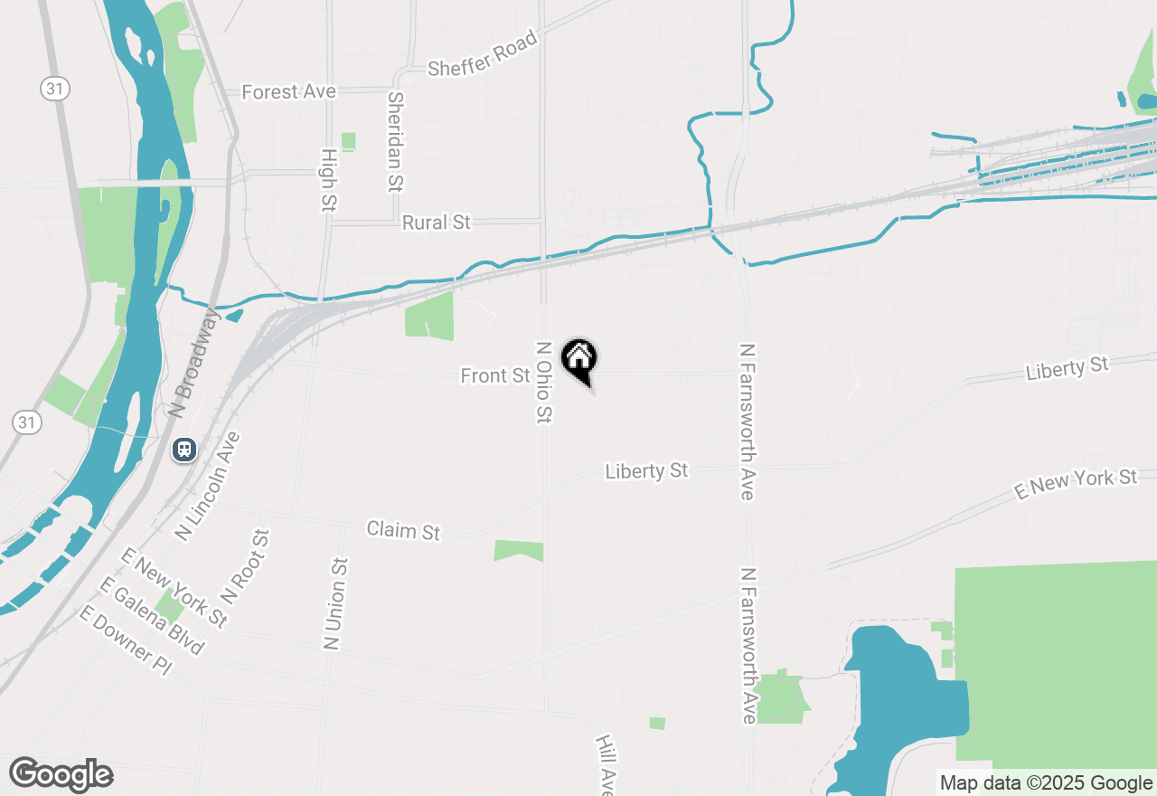 Map of 1032 Grove Street, Aurora, IL 60505