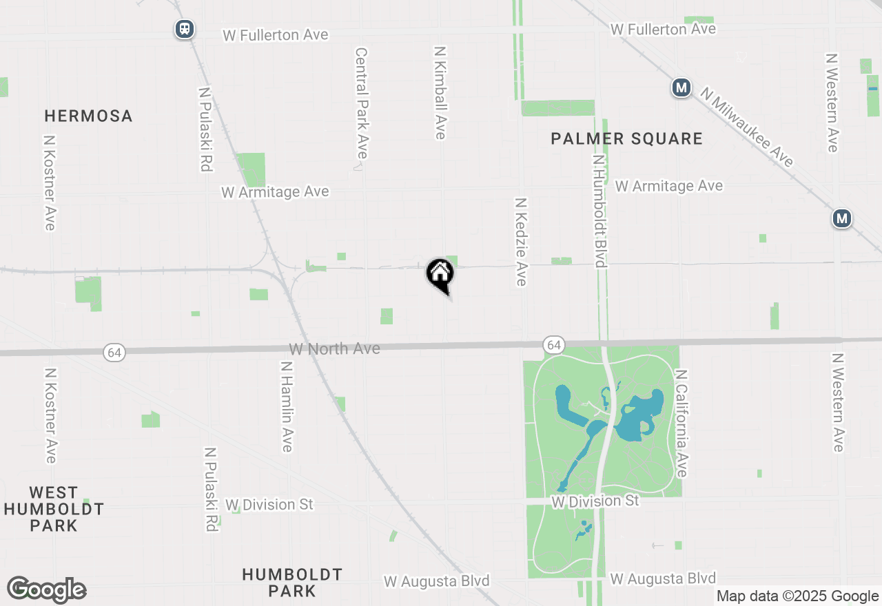 Map of 1702 N Kimball Avenue, Chicago, IL 60647