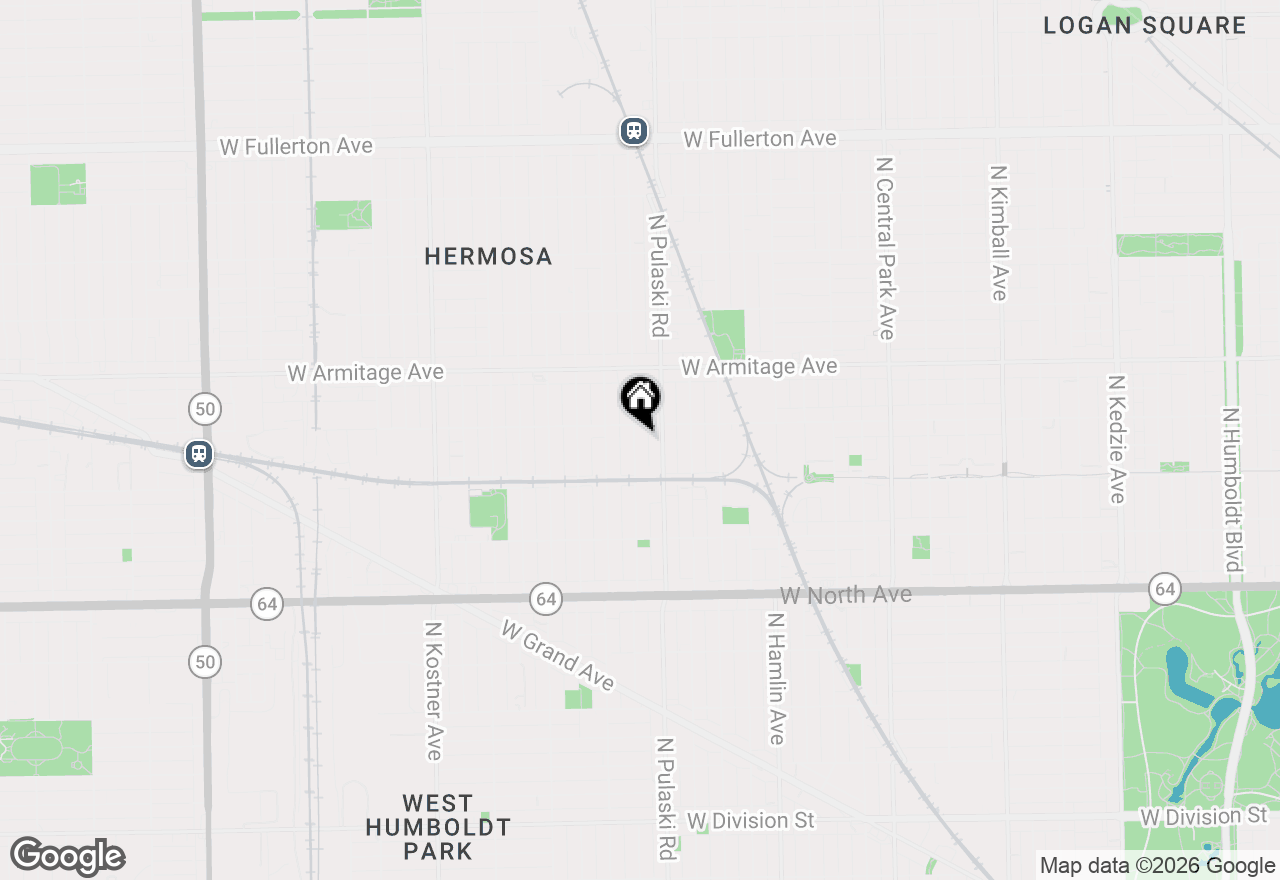 Map of 1841 N Keystone Avenue, Chicago, IL 60639