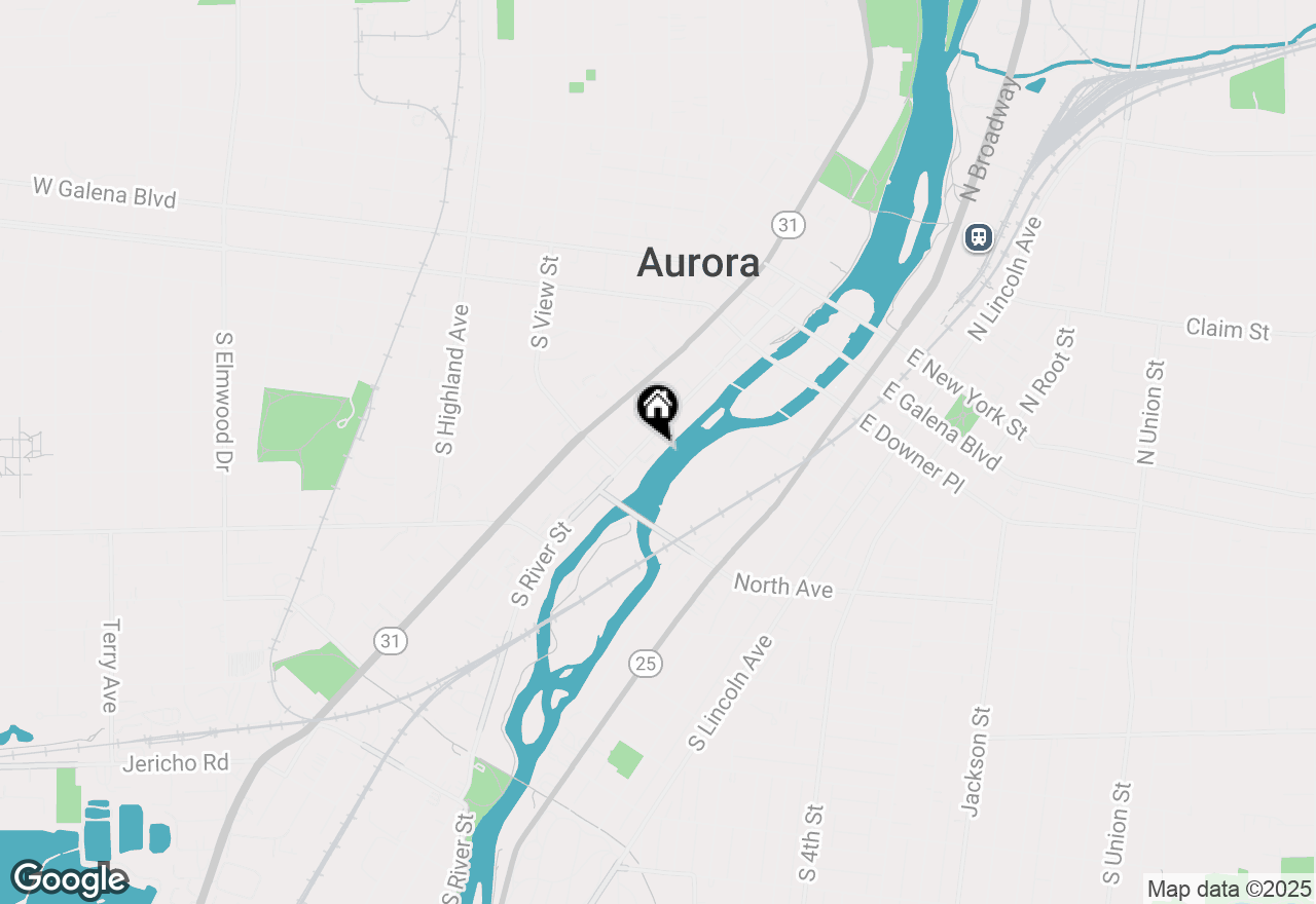 Map of 218 S River Street, Aurora, IL 60506