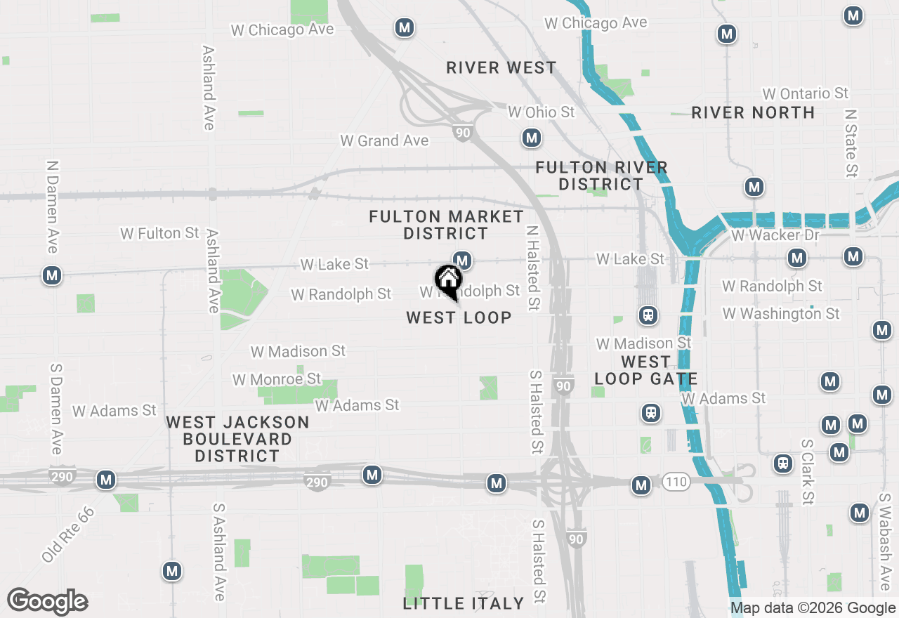 Map of 1000 W Washington Boulevard #201, Chicago, IL 60607