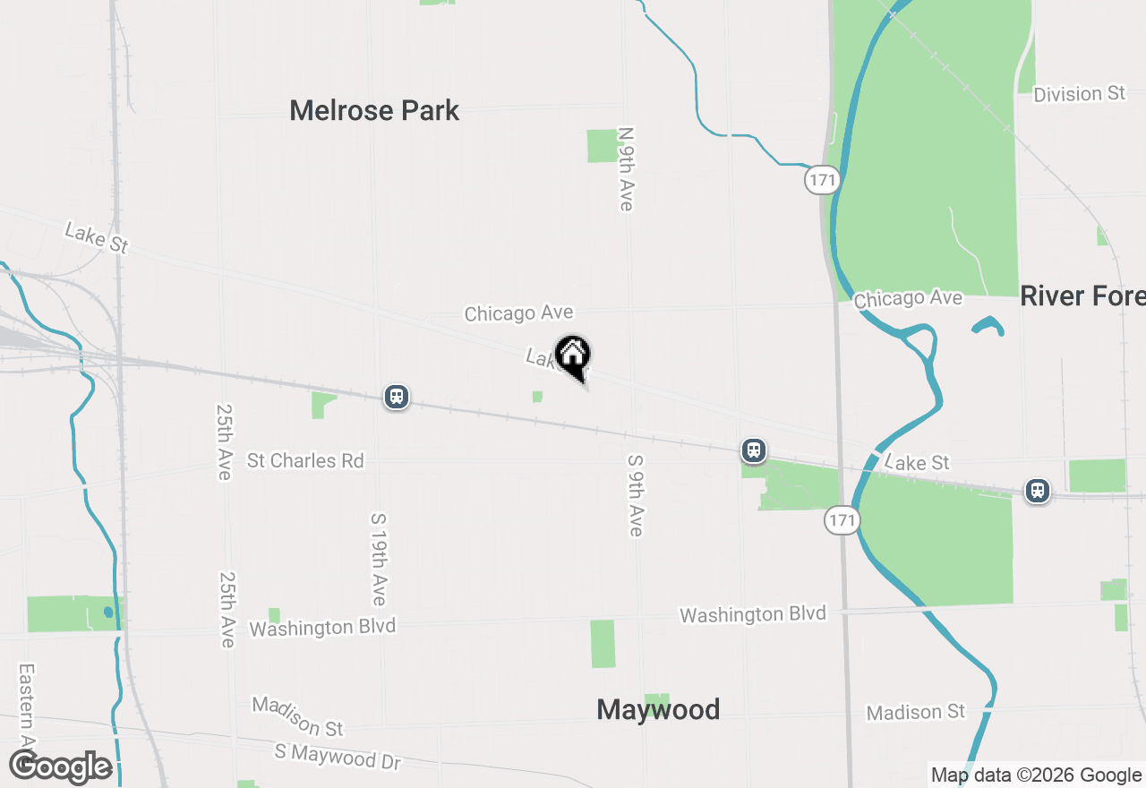 Map of 124 N 11th Avenue, Melrose Park, IL 60160