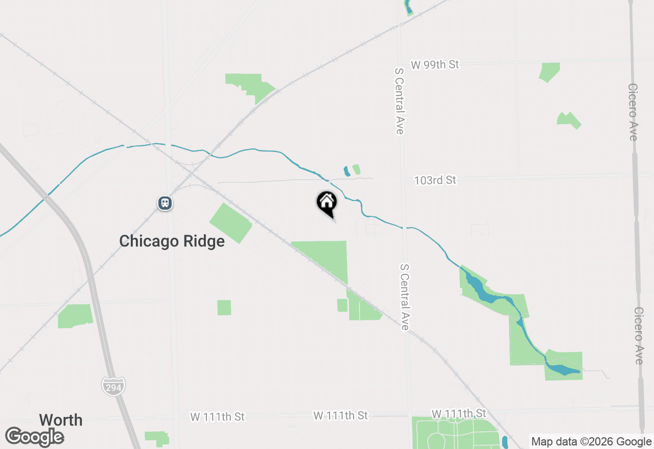 Map of 10416 Mansfield Avenue #3NE, Oak Lawn, IL 60453