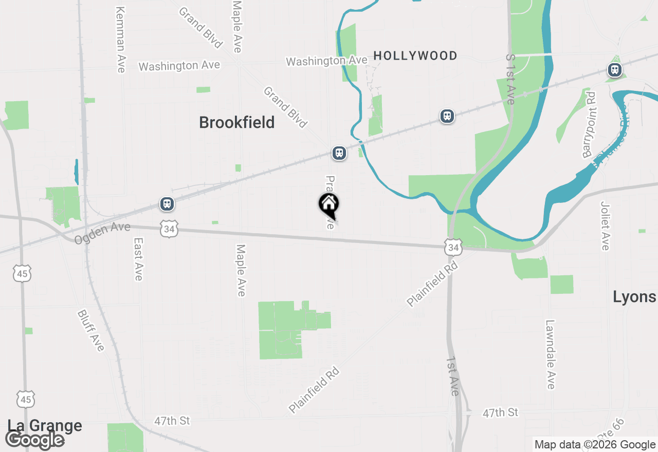 Map of 4032 Prairie Avenue, Brookfield, IL 60513